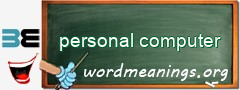 WordMeaning blackboard for personal computer